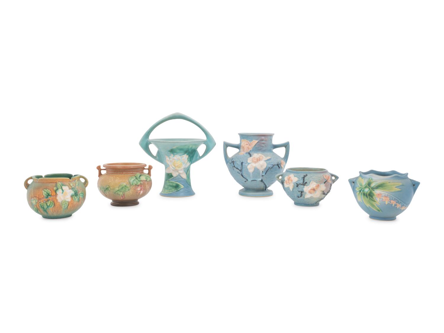 Twelve Roseville Pottery Articles