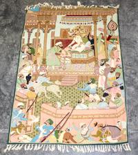 An Indian Tapestry. Height 71 x width 44 1/2 inches.