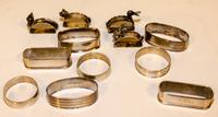 Twelve American Silver Napkin Rings, Various Makers, comprising five examples by Gorham Mfg. Co., Providence, RI, two examples by Alvin
