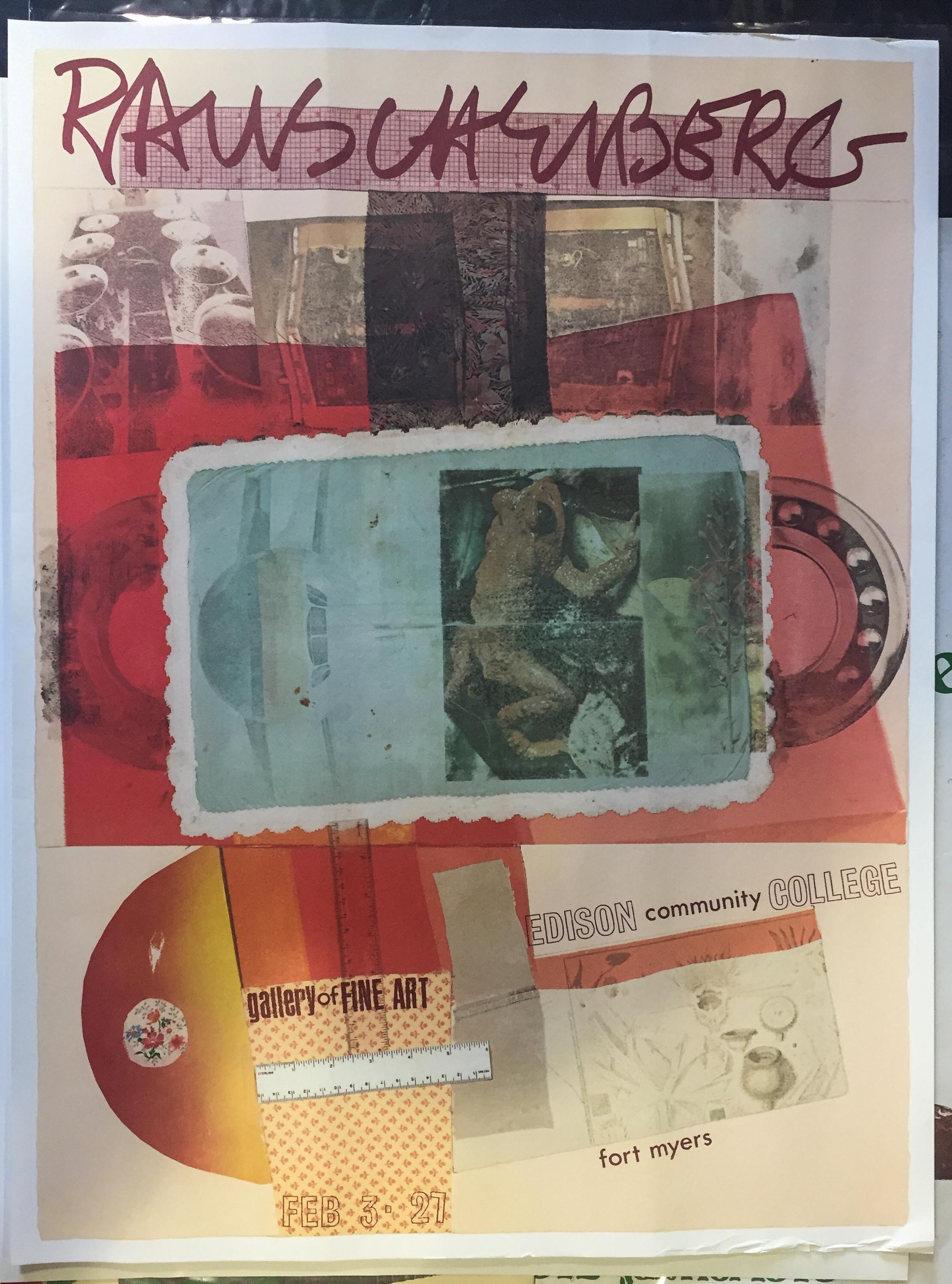 Two Robert Rauschenberg Posters First 31 1/4 x 23 1/2 inches.