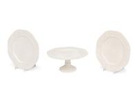 Three Mottahedeh Chalkware Dessert Service Articles