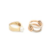 GUCCI, BICOLOR GOLD RING