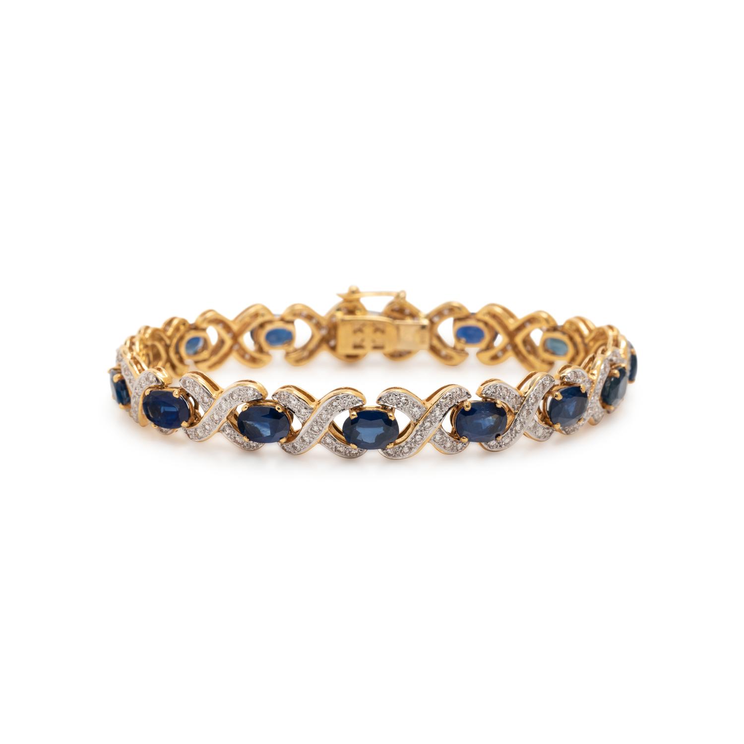 CRAIG DRAKE, SAPPHIRE AND DIAMOND BRACELET