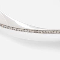 A Contemporary 14K White Gold and Diamond Bracelet