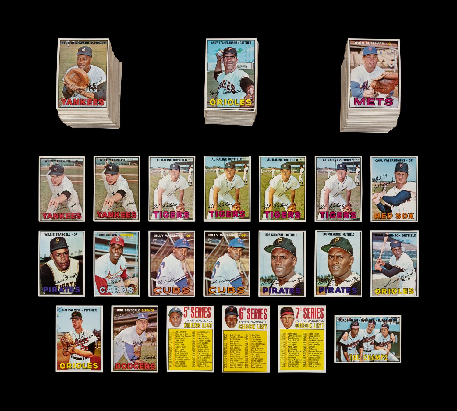 A Collection of Over 500 1967 Topps Baseball Cards
