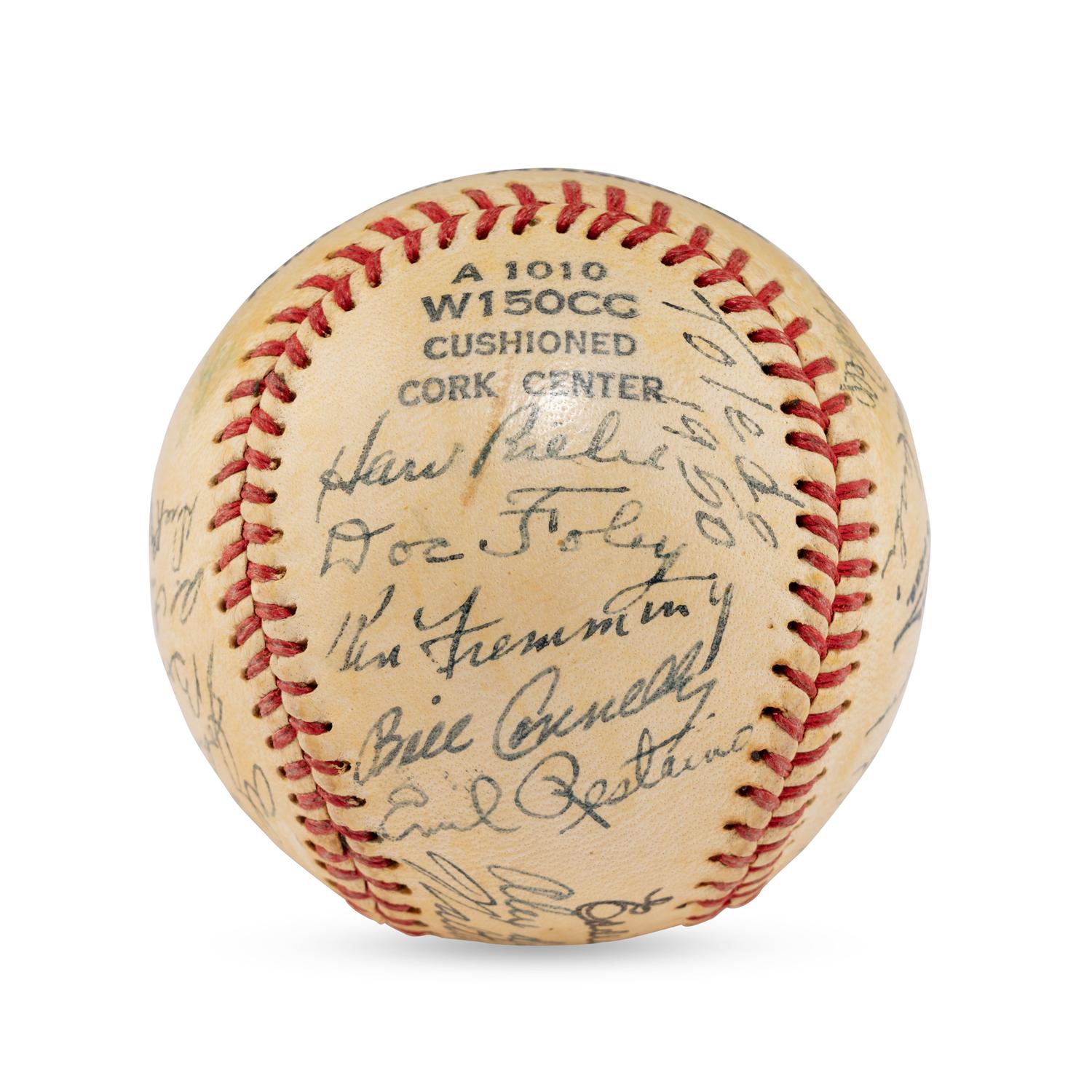 A 1950 Toledo Mud Hens Team Signed Autograph Baseball