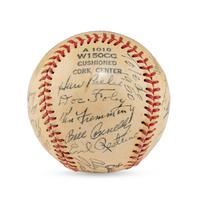 A 1950 Toledo Mud Hens Team Signed Autograph Baseball