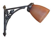 A Pair of Fer Forge Sconces 4" W x 13" D x 10.5" H — France, Circa 1920