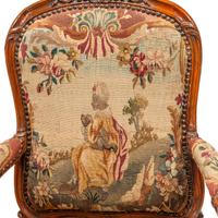 A Set of Four Louis XV Tapestry-Upholstered Armchairs