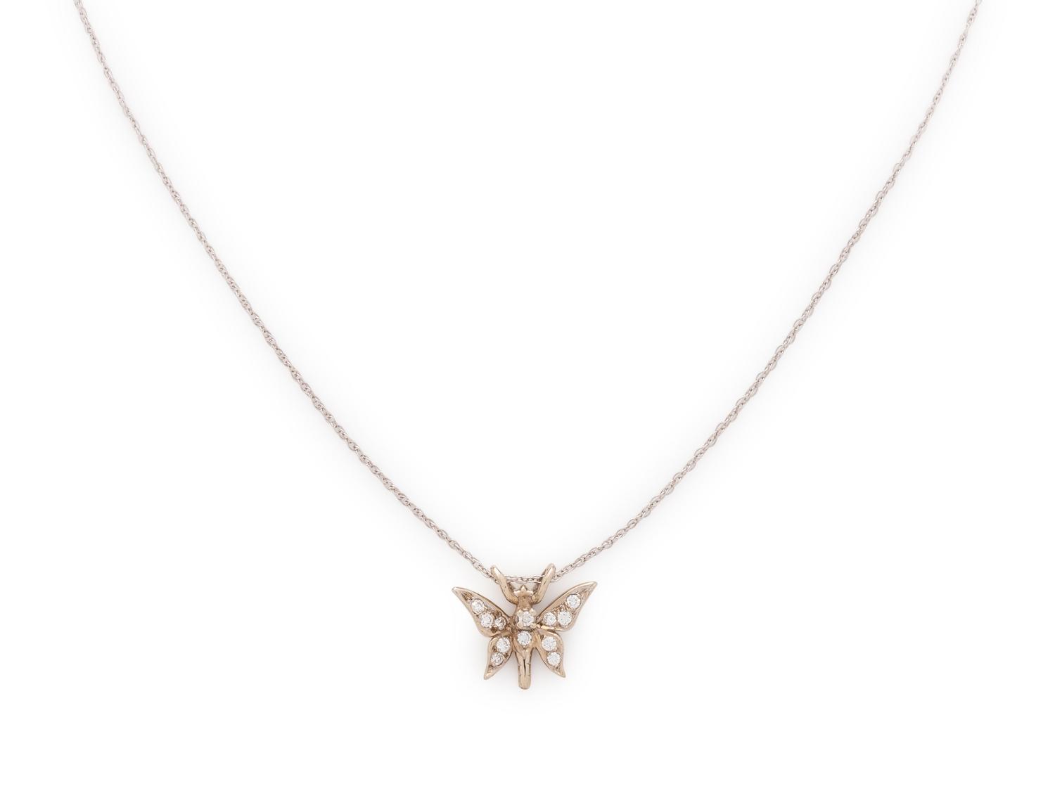 COLLECTION OF WHITE GOLD AND DIAMOND NECKLACES