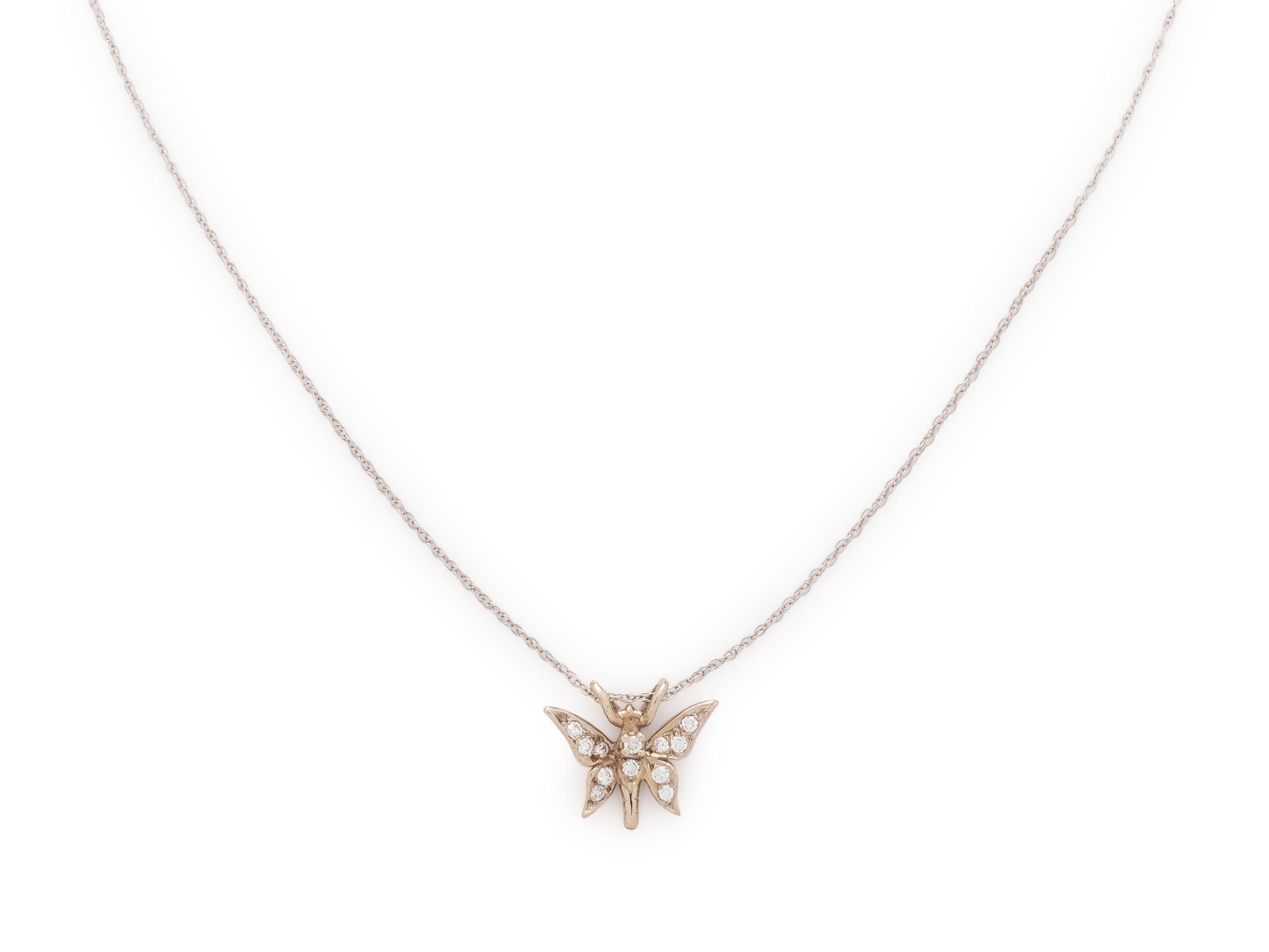 COLLECTION OF WHITE GOLD AND DIAMOND NECKLACES