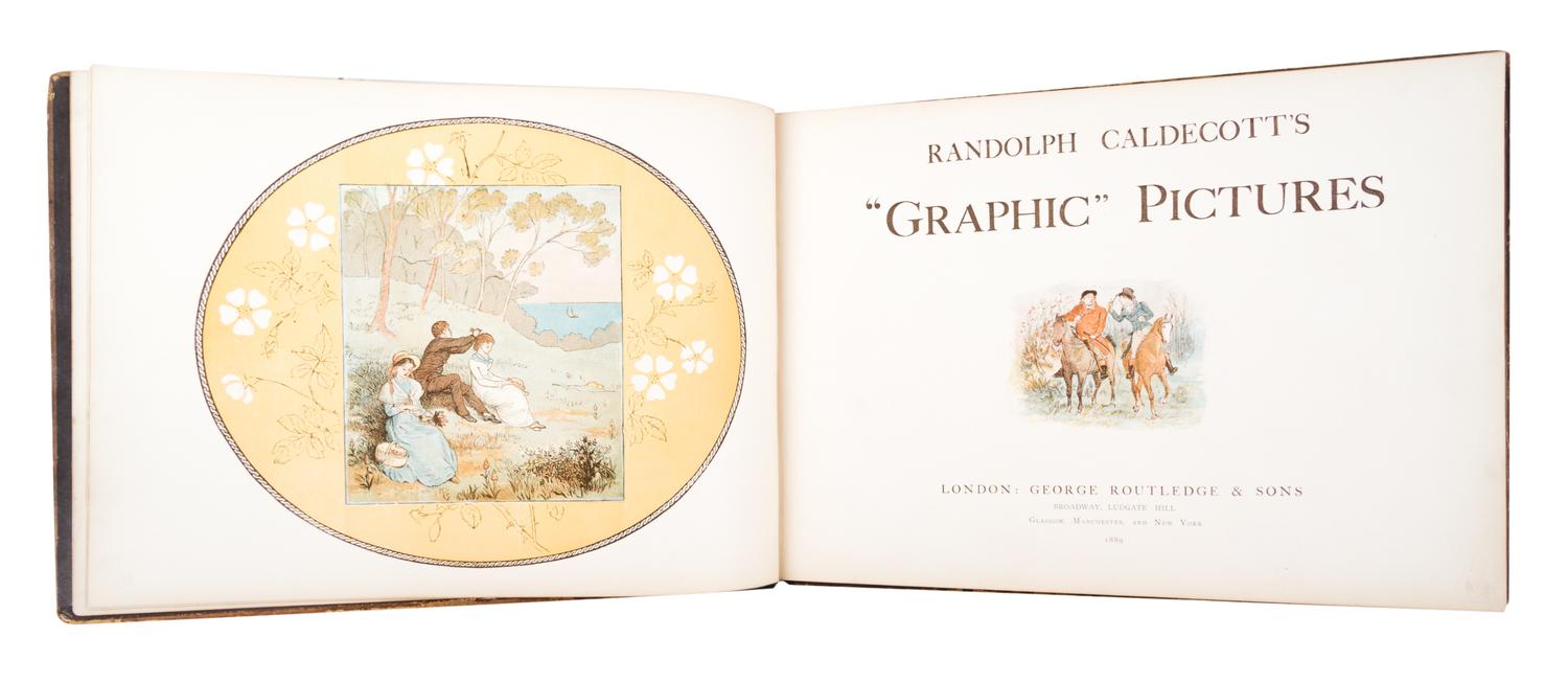 CALDECOTT, RANDOLPH. Graphic Pictures and More Graphic Pictures. London, 1889; 1887. 2 vols.