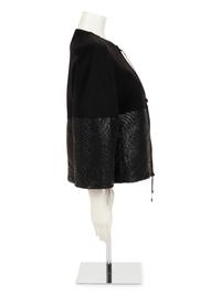 Ralph Rucci Cashmere and Embroidered Leather Jacket, Fall 2013