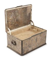 A Tiffany and Co. Silver Mounted Agate Jewelry Casket