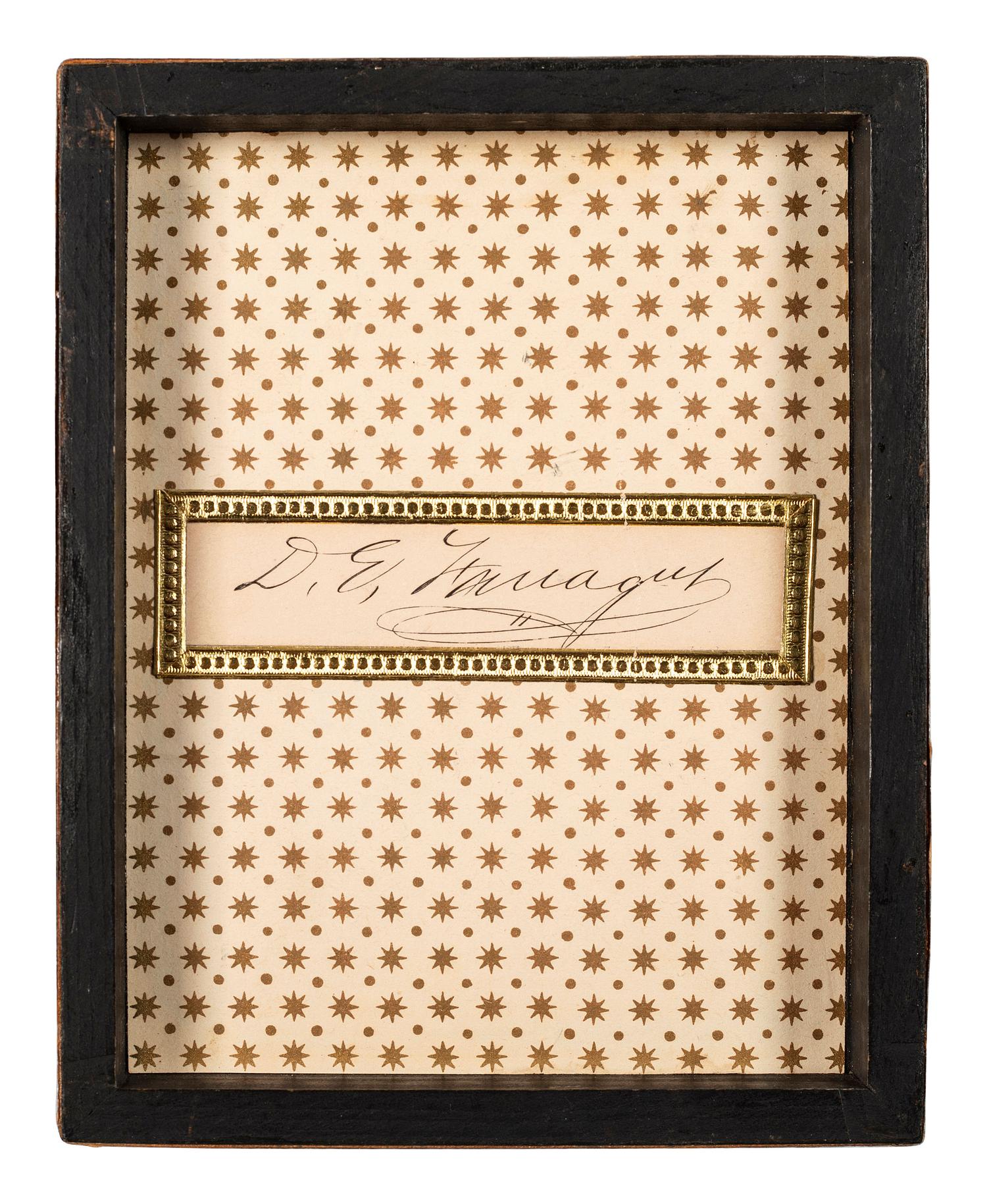 [CIVIL WAR]. FARRAGUT, David G. (1801-1870). A group of 9 items highlighted by Admiral D.G. Farragut signed item and CDVs.