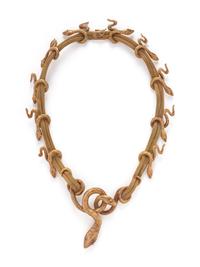 ILIAS LALAOUNIS, YELLOW GOLD AND RUBY SERPENT NECKLACE