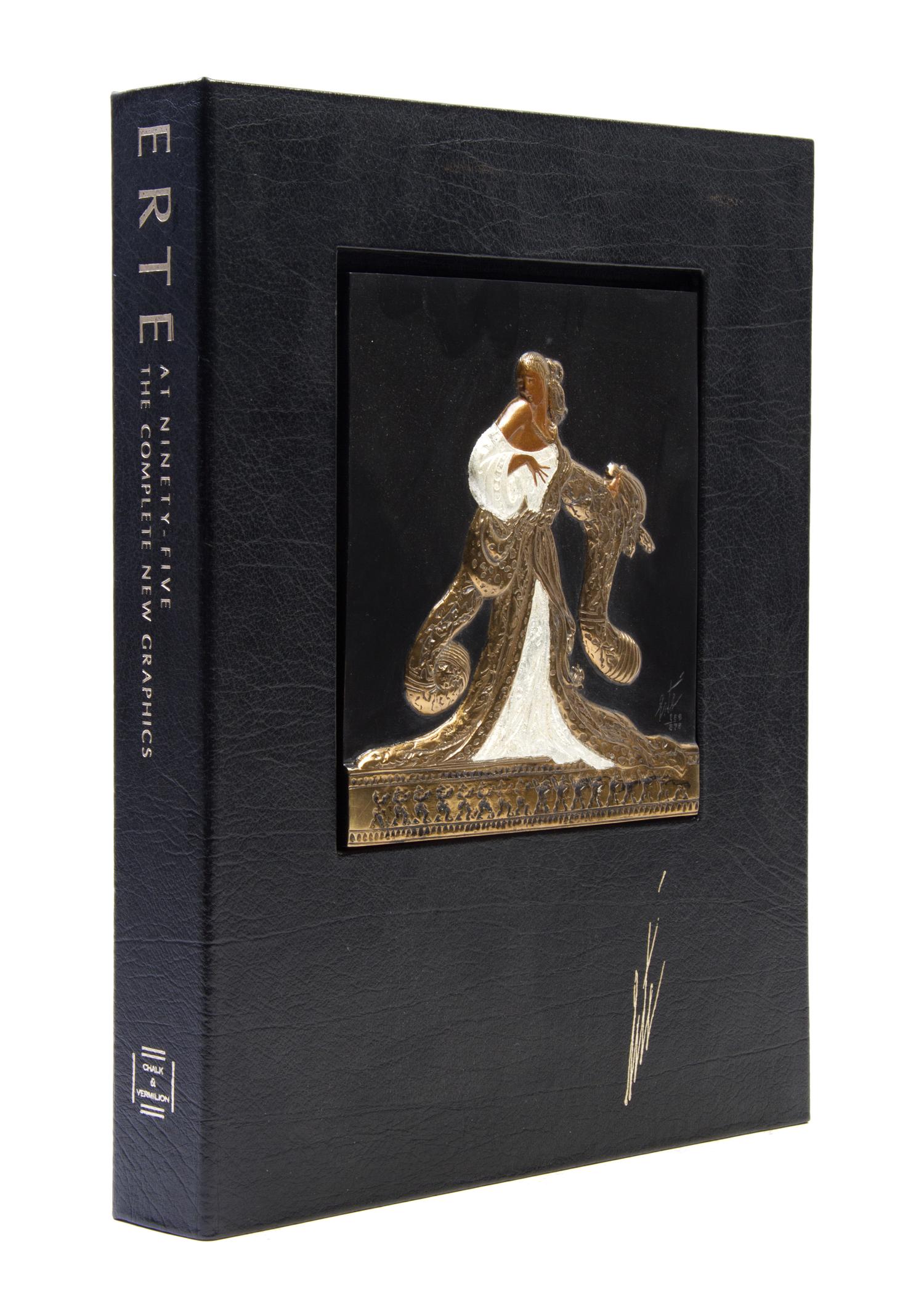 ERTE, ROMAIN DE TIRTOFF. Erte at Ninety-Five. NY, (1987). With polychrome bronze relief mounted to cover. Limited, signed.