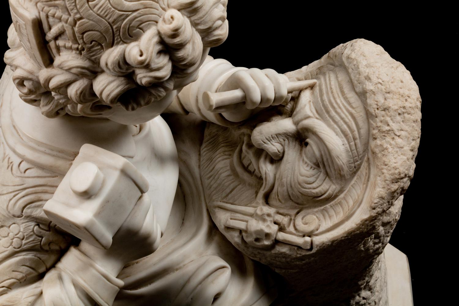 An Italian Marble Figure of a Young Sculptor