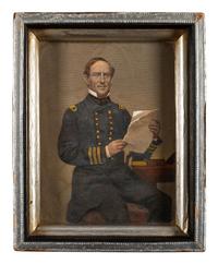 [CIVIL WAR]. FARRAGUT, David G. (1801-1870). A group of 9 items highlighted by Admiral D.G. Farragut signed item and CDVs.