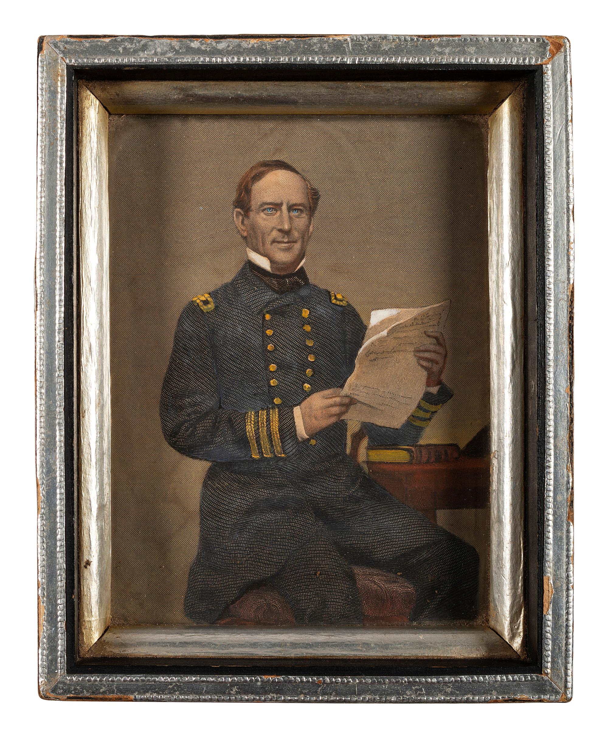 [CIVIL WAR]. FARRAGUT, David G. (1801-1870). A group of 9 items highlighted by Admiral D.G. Farragut signed item and CDVs.