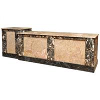 A Marble Shop Counter 105" W x 25" D x 36" H — France, Early 20th Century