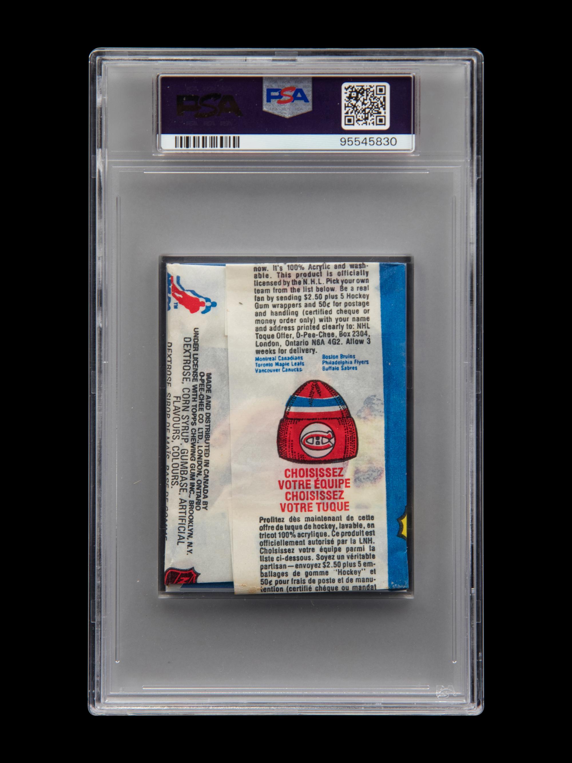A Sealed Unopened Wax Pack of 1976-77 O-Pee-Chee Hockey Cards (PSA 7 NM)