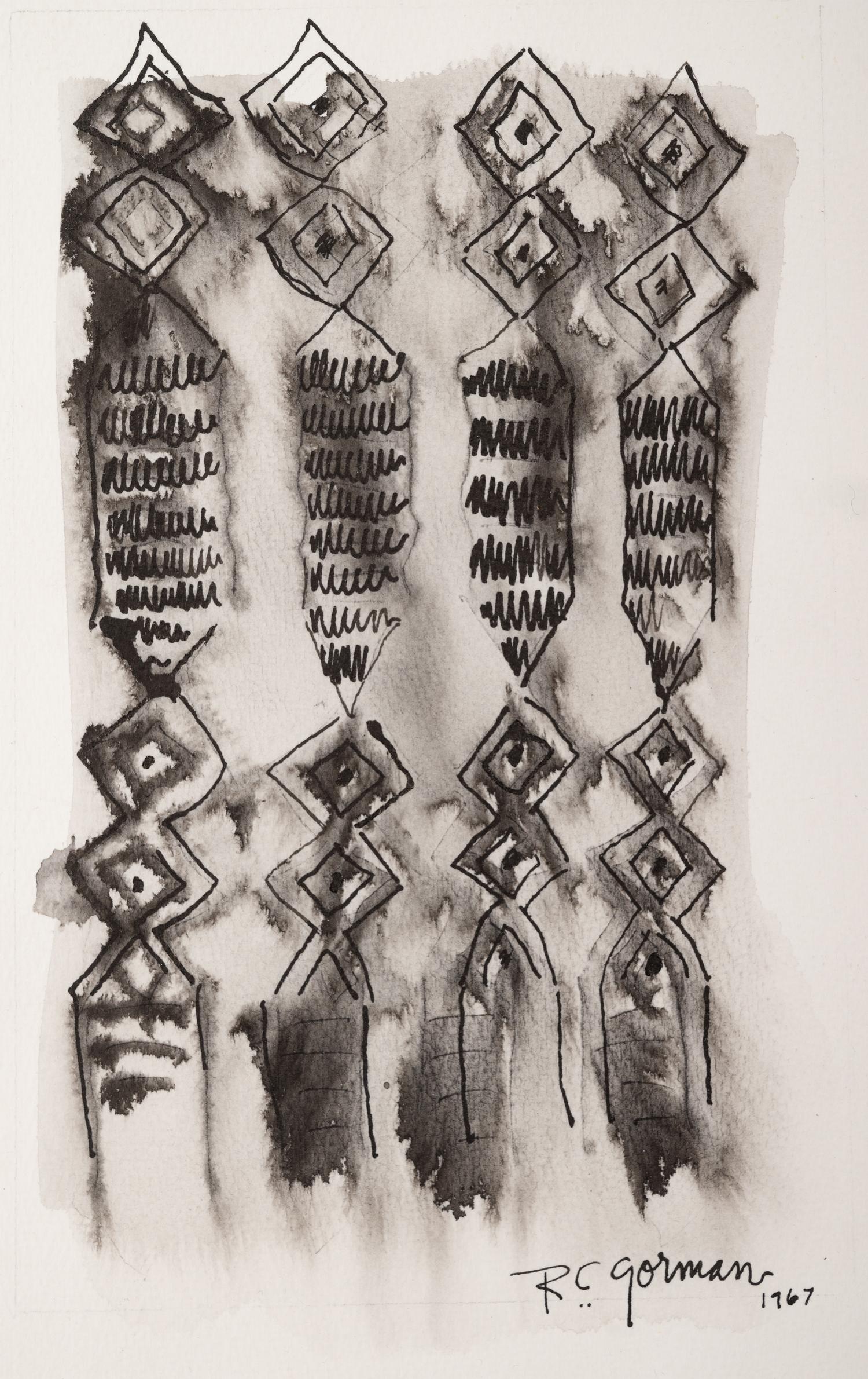 Black and White Abstract Diptych