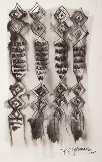Black and White Abstract Diptych
