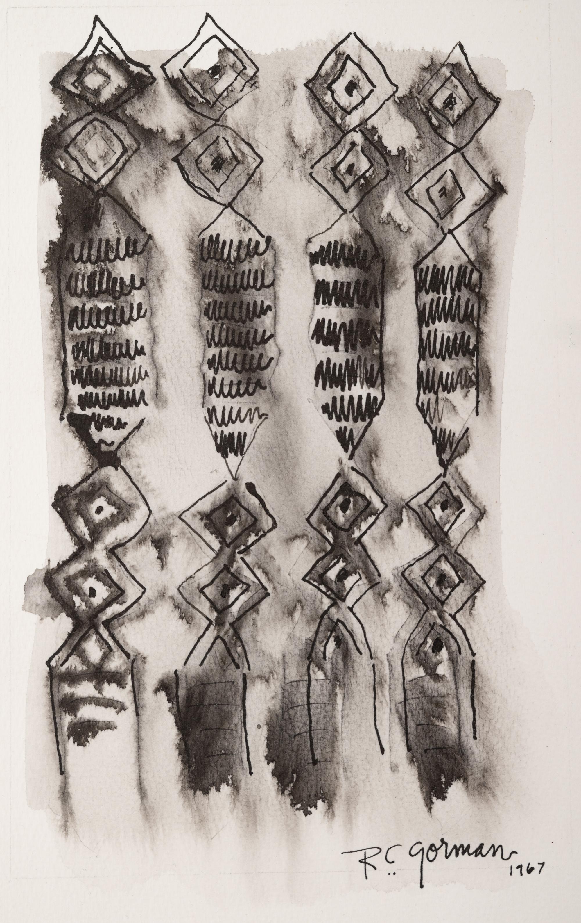 Black and White Abstract Diptych