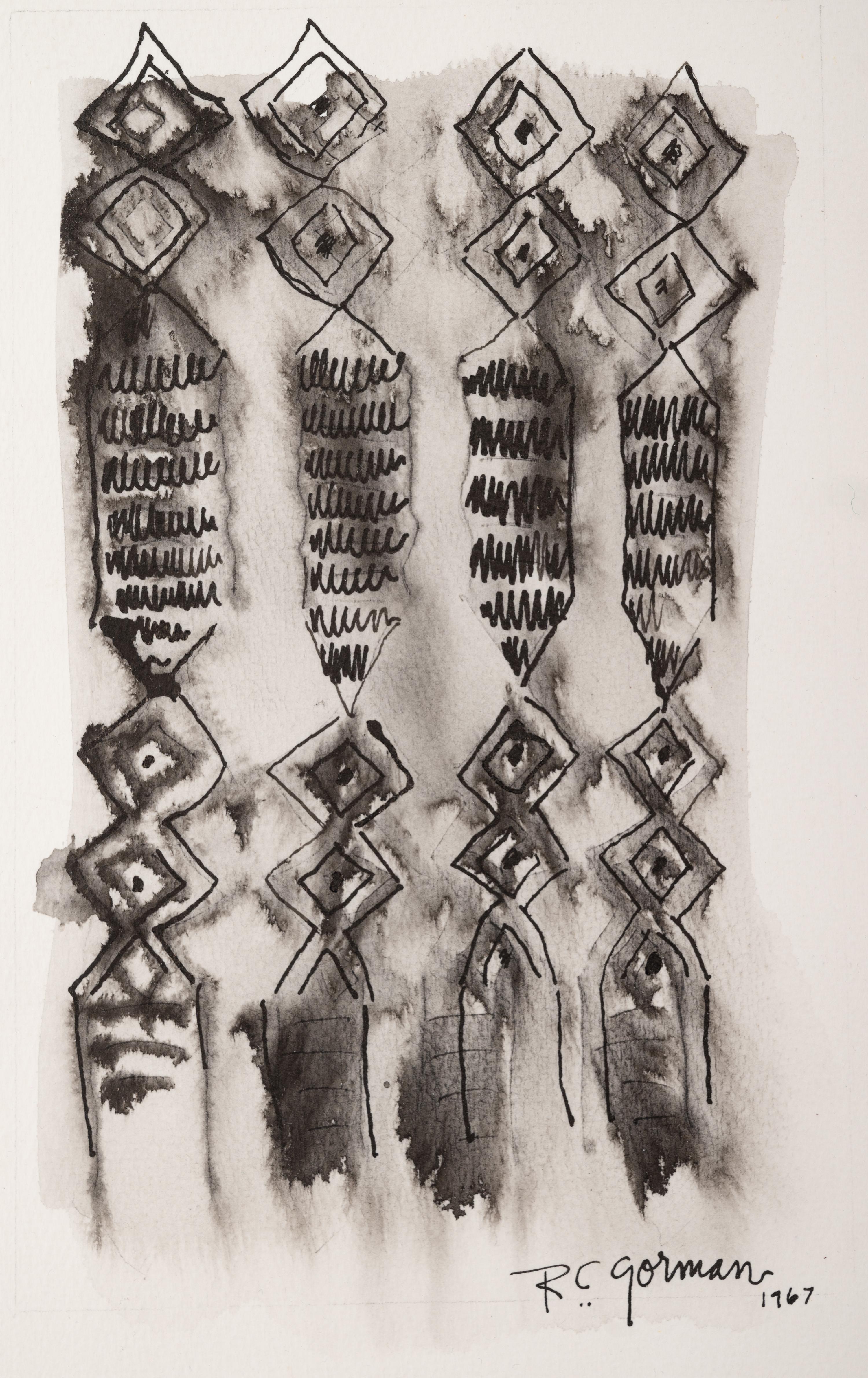 Black and White Abstract Diptych