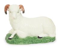 Three Ceramic Turtle-form Boxes and a Pair of Glazed Ceramic Sheep