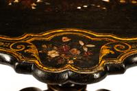 An English Mother-of-Pearl Inlaid Papier Mache Table — 19TH CENTURY