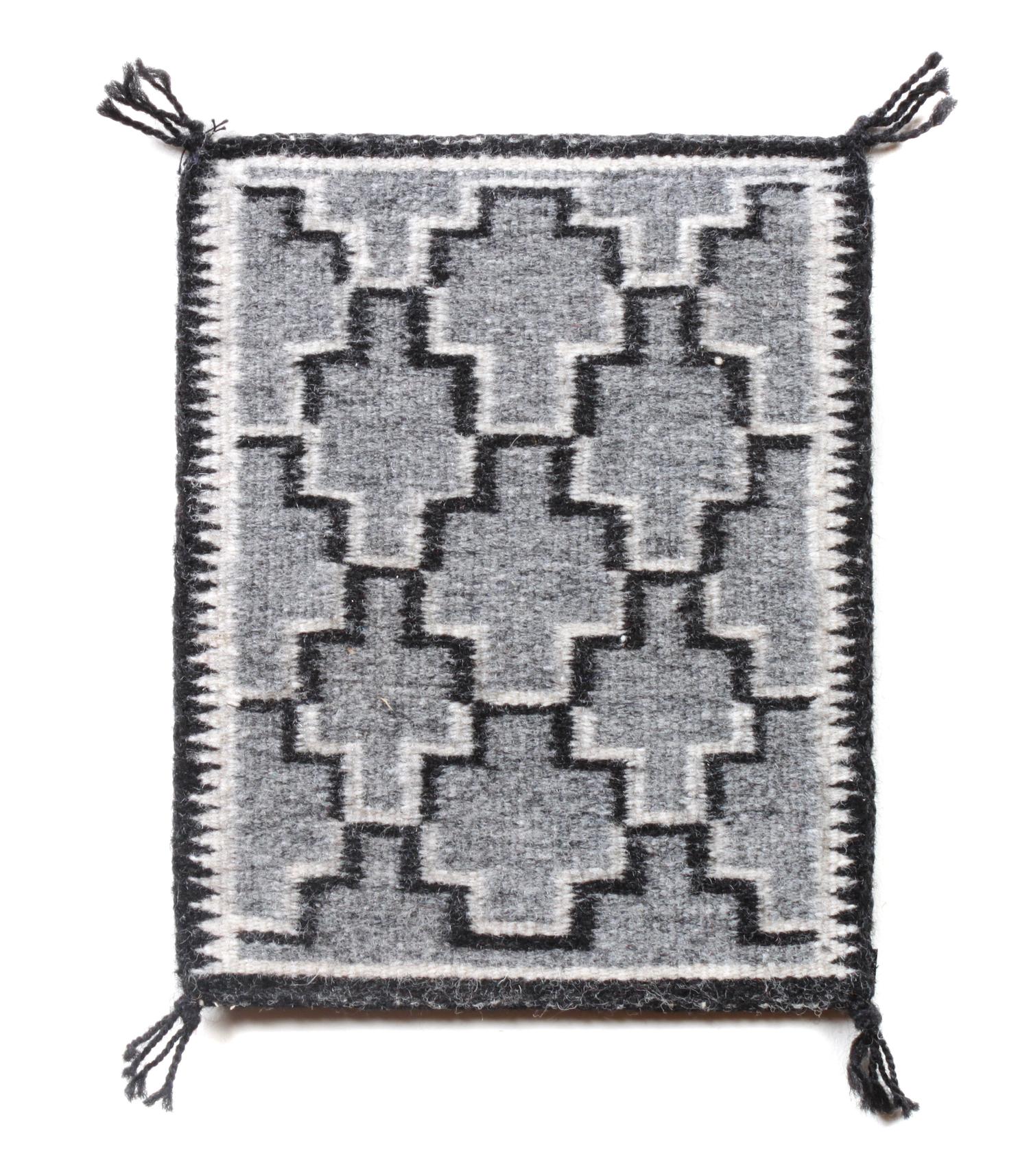 Herman Brown (Navajo, 20th Century), Three Miniature Weavings Largest: 5 3/4 x 4 1/2 inches