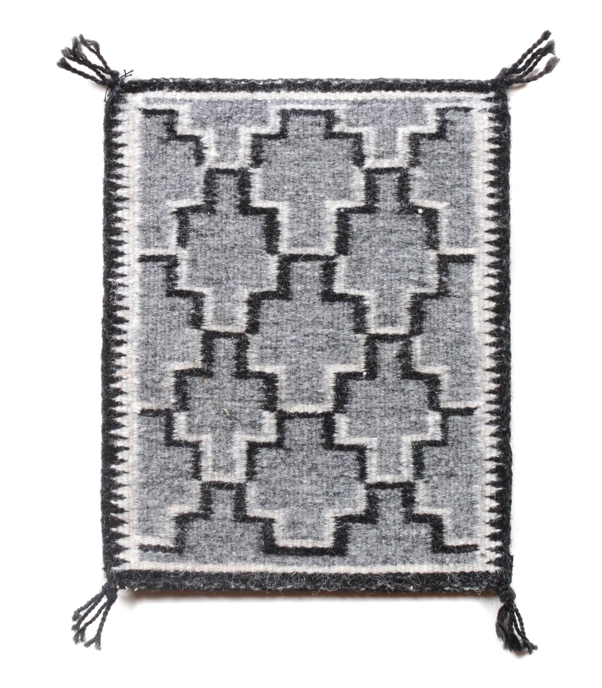 Herman Brown (Navajo, 20th Century), Three Miniature Weavings Largest: 5 3/4 x 4 1/2 inches