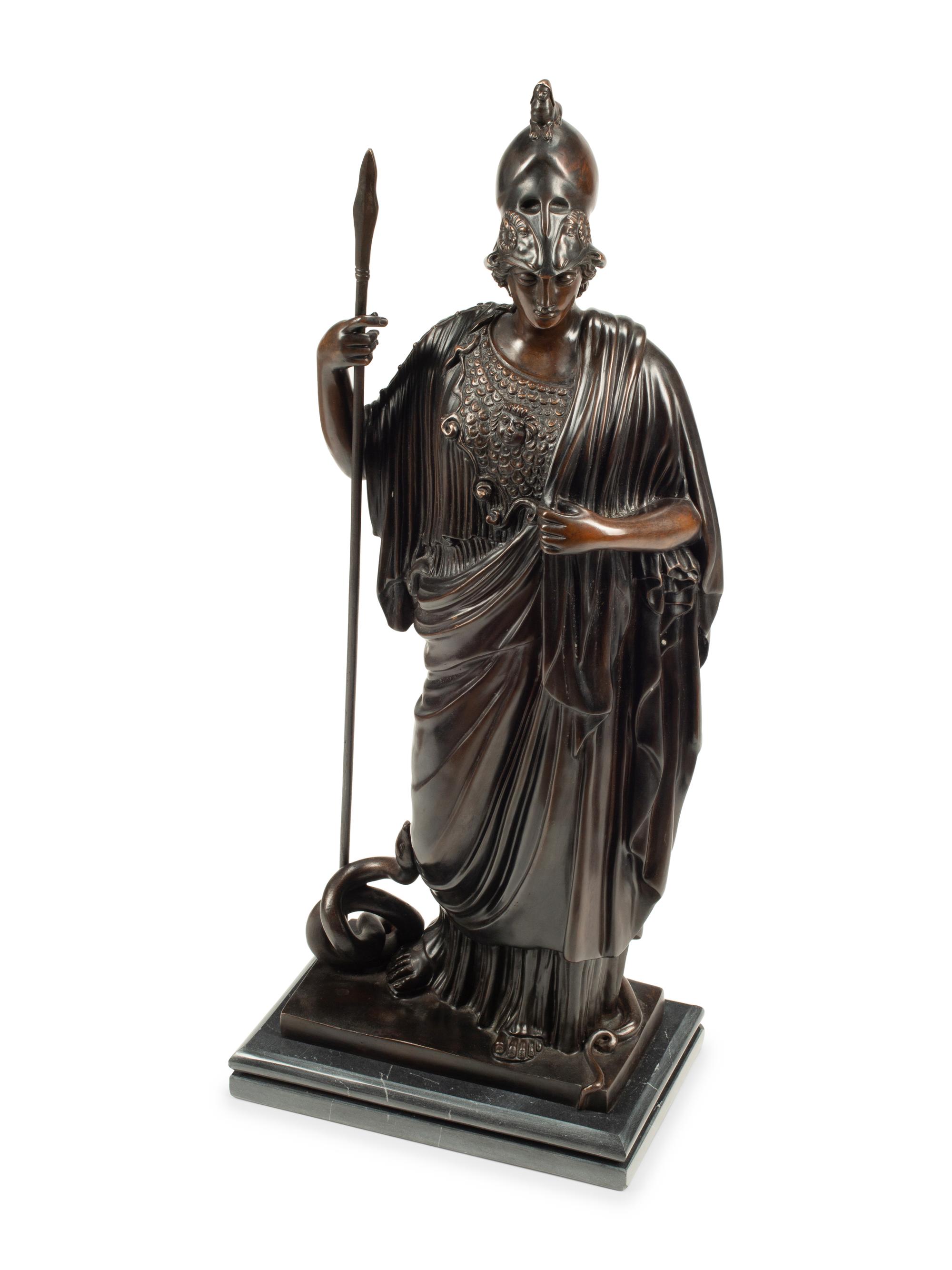 An Italian Bronze Figure of Athena