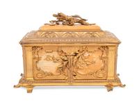 A Continental Marble and Gilt Bronze Table Casket
