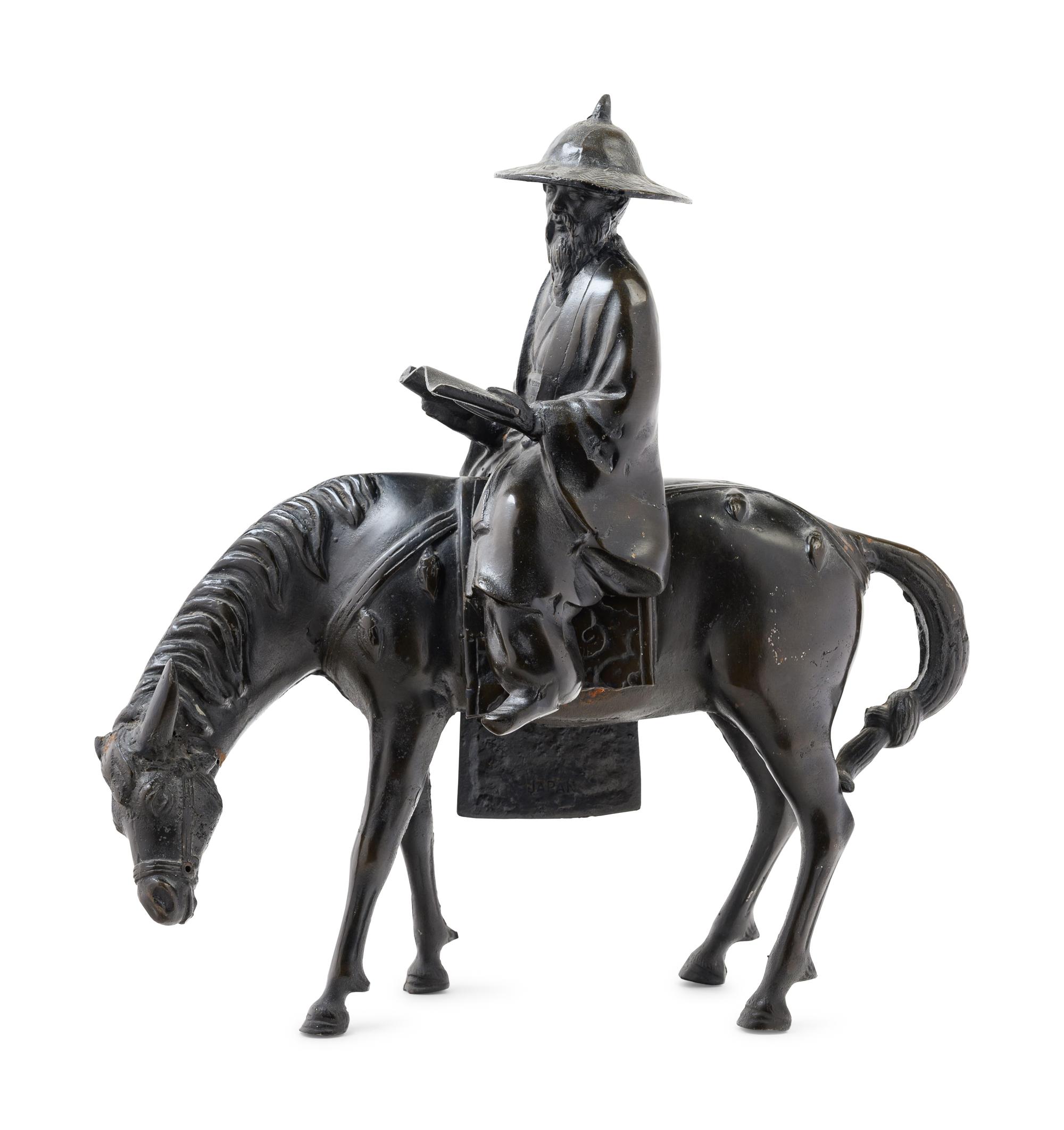 A Japanese Cast Metal Figural Group