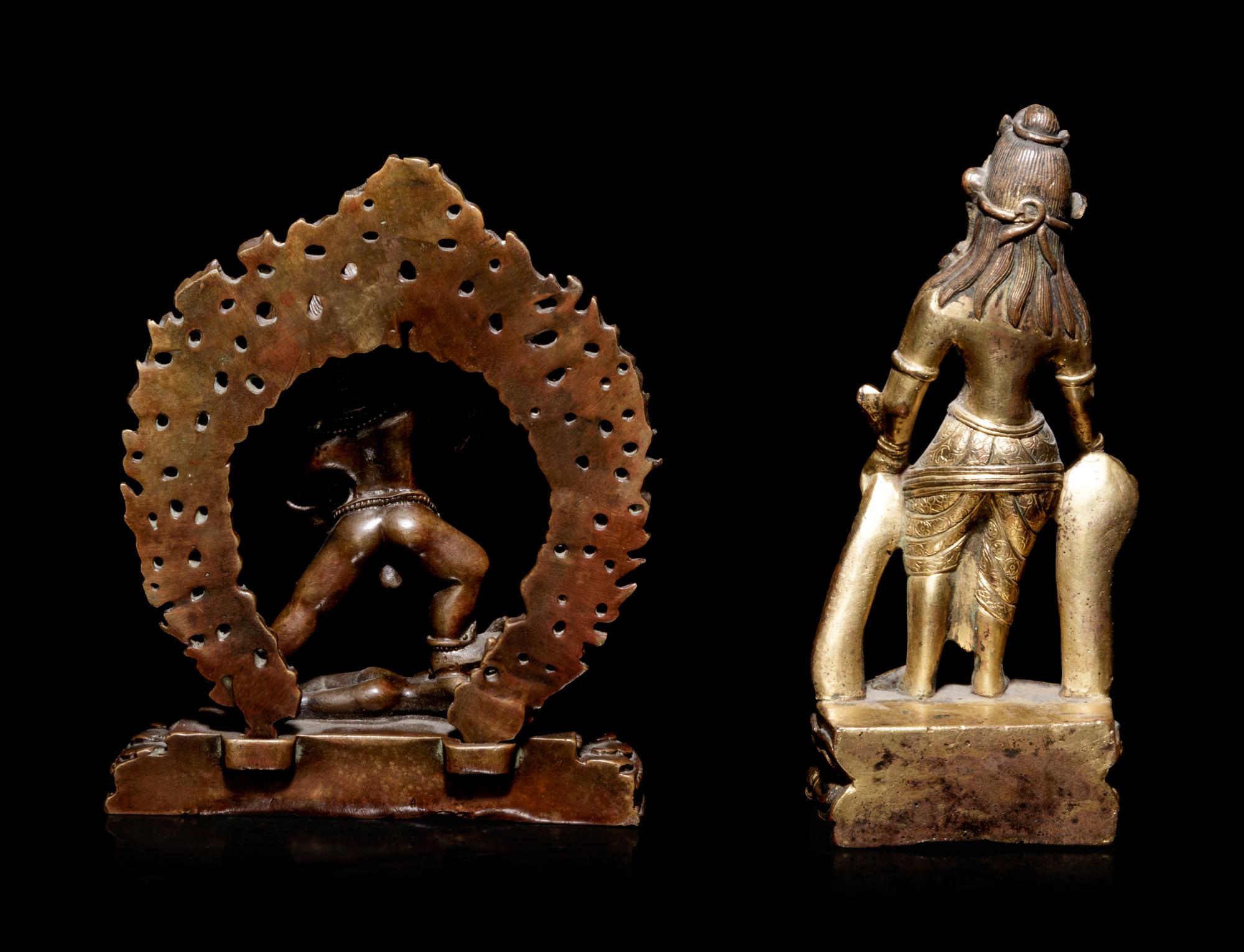 Two Sino-Tibetan Bronze Figures of Deities
