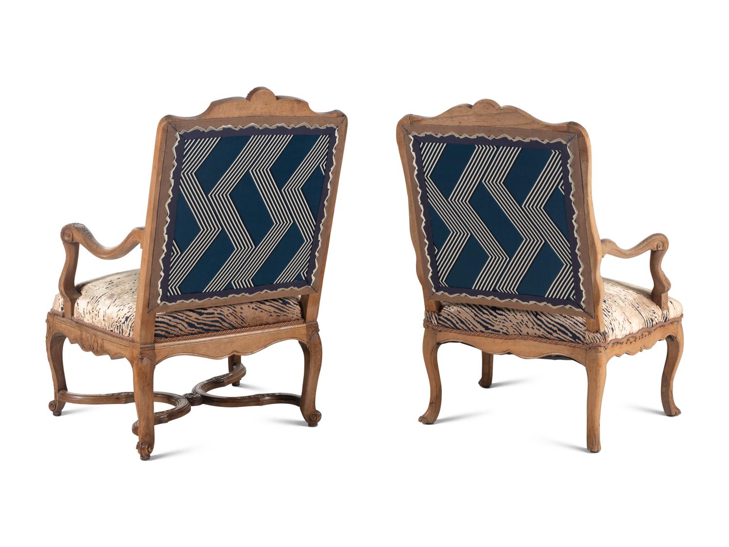 Two Régence Beechwood Fauteuils