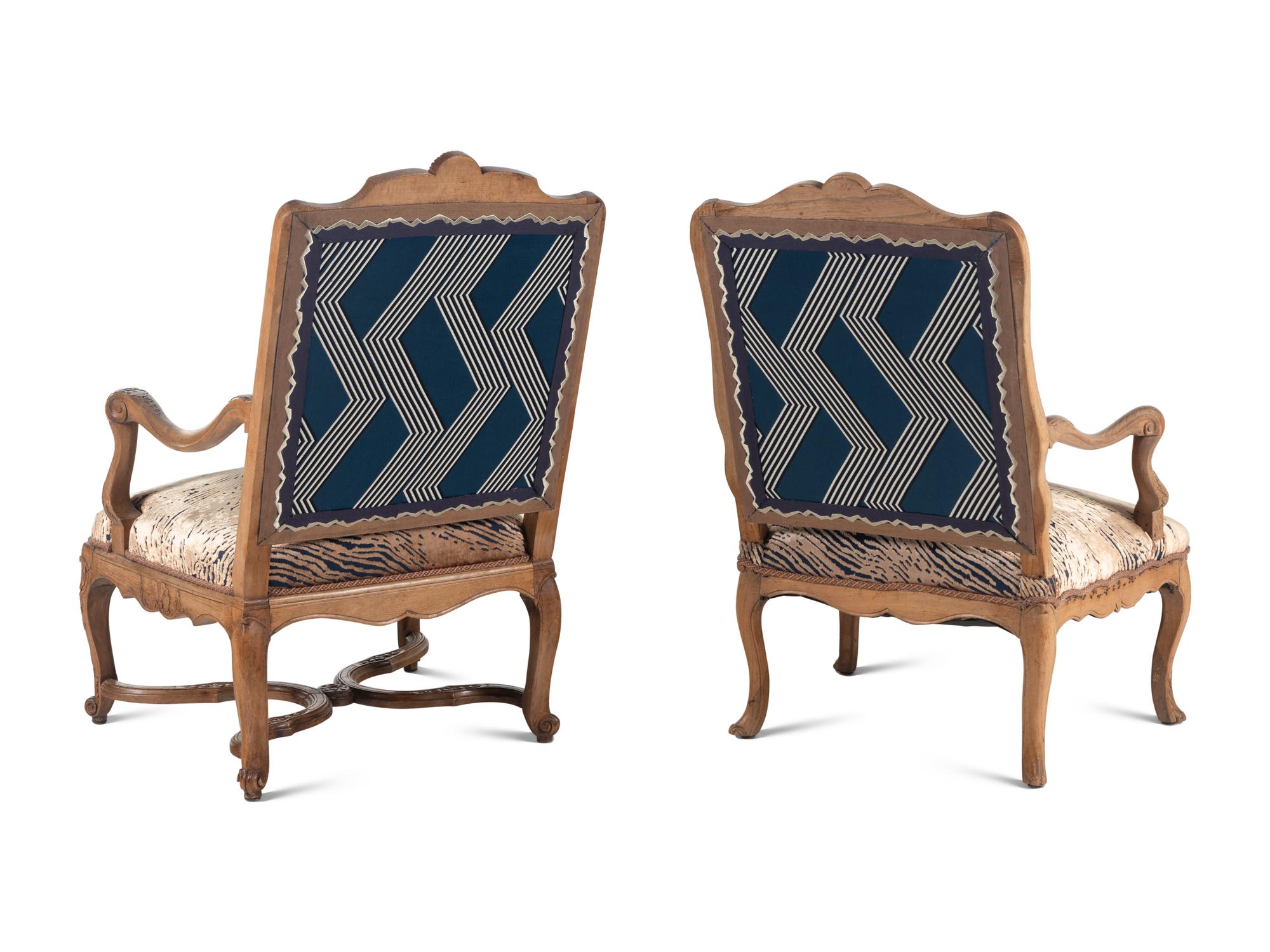 Two Régence Beechwood Fauteuils