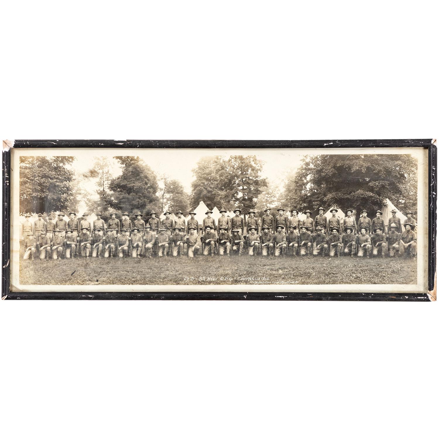 [EARLY PHOTOGRAPHY - MILITARY]. A collection of images featuring military subjects highlighted by regimental group shot, including: