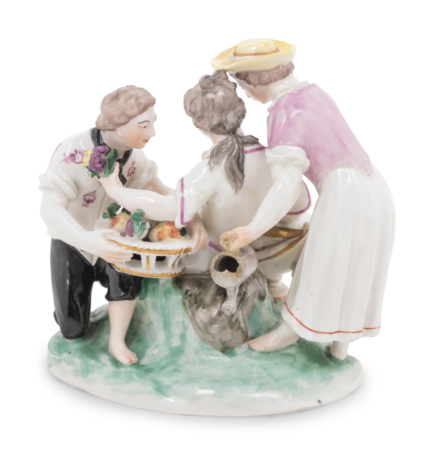 A Karl G. Lück for Frankenthal Porcelain Figural Group