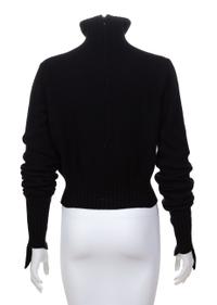 A Chanel Black Cashmere Sweater, No size.