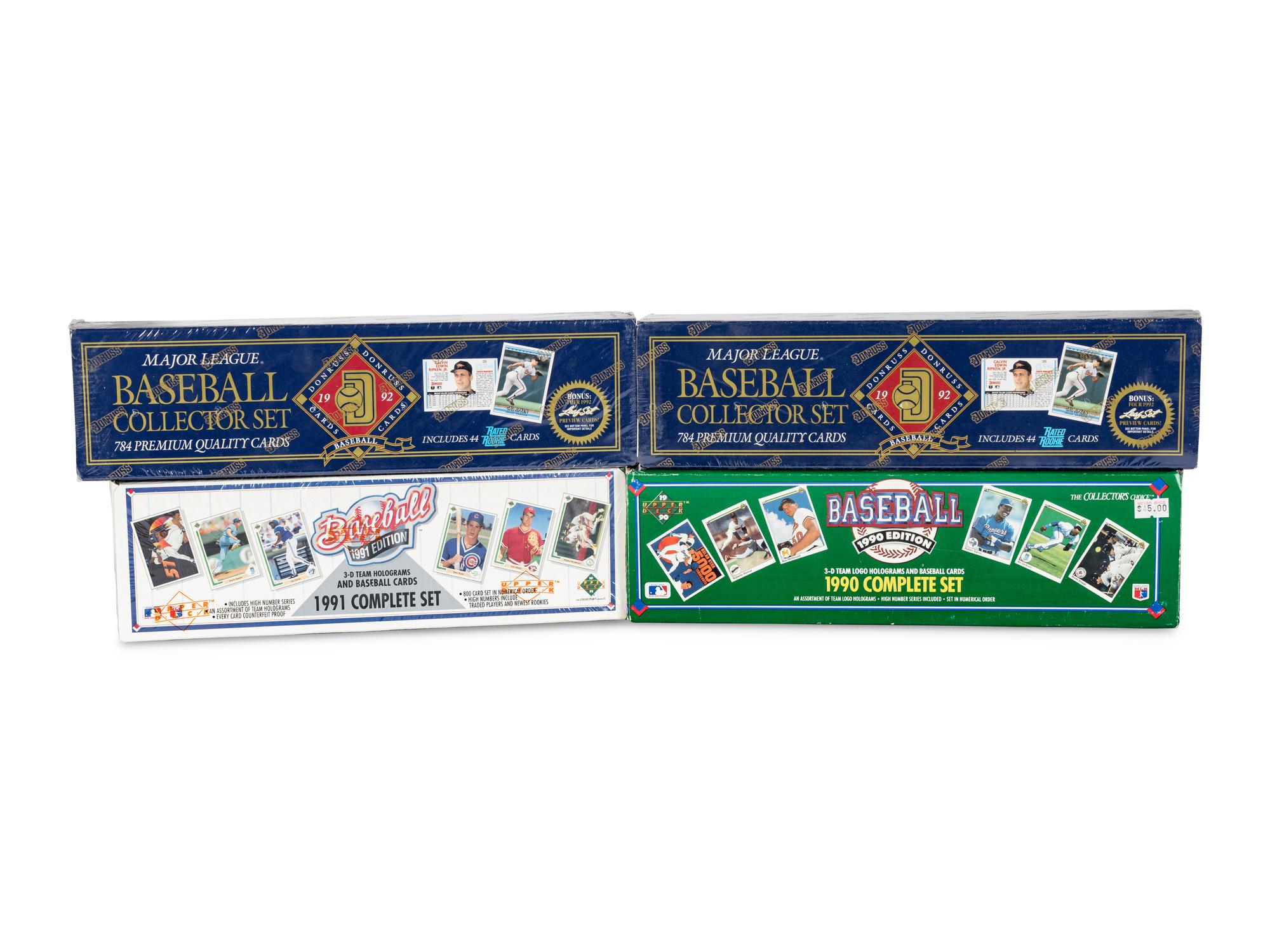 A Large Group of Assorted Baseball and Football Complete Sets (Including 1989 Upper Deck Baseball),