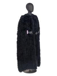 Saint Laurent Rive Gauche Feather Cape