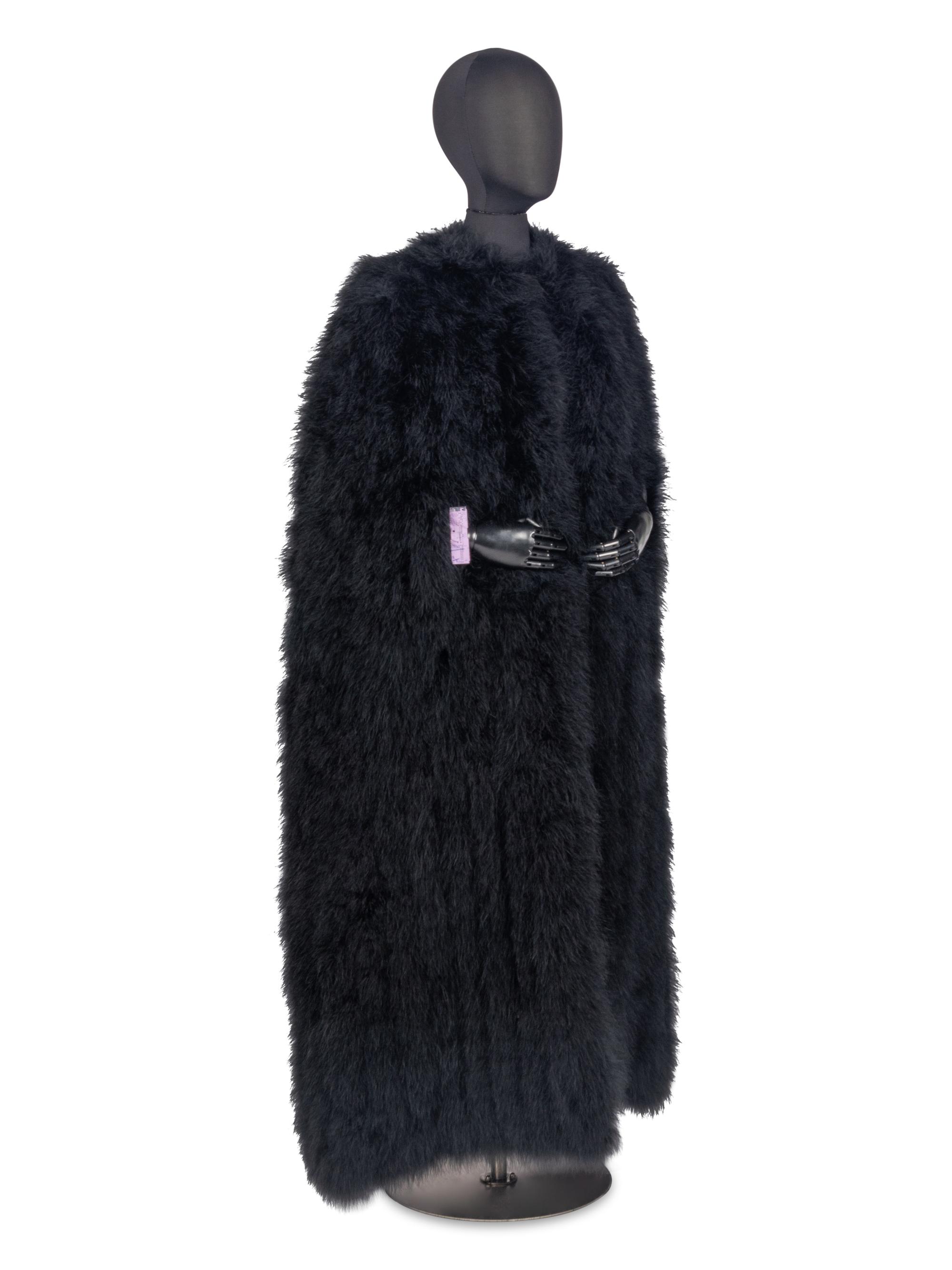 Saint Laurent Rive Gauche Feather Cape
