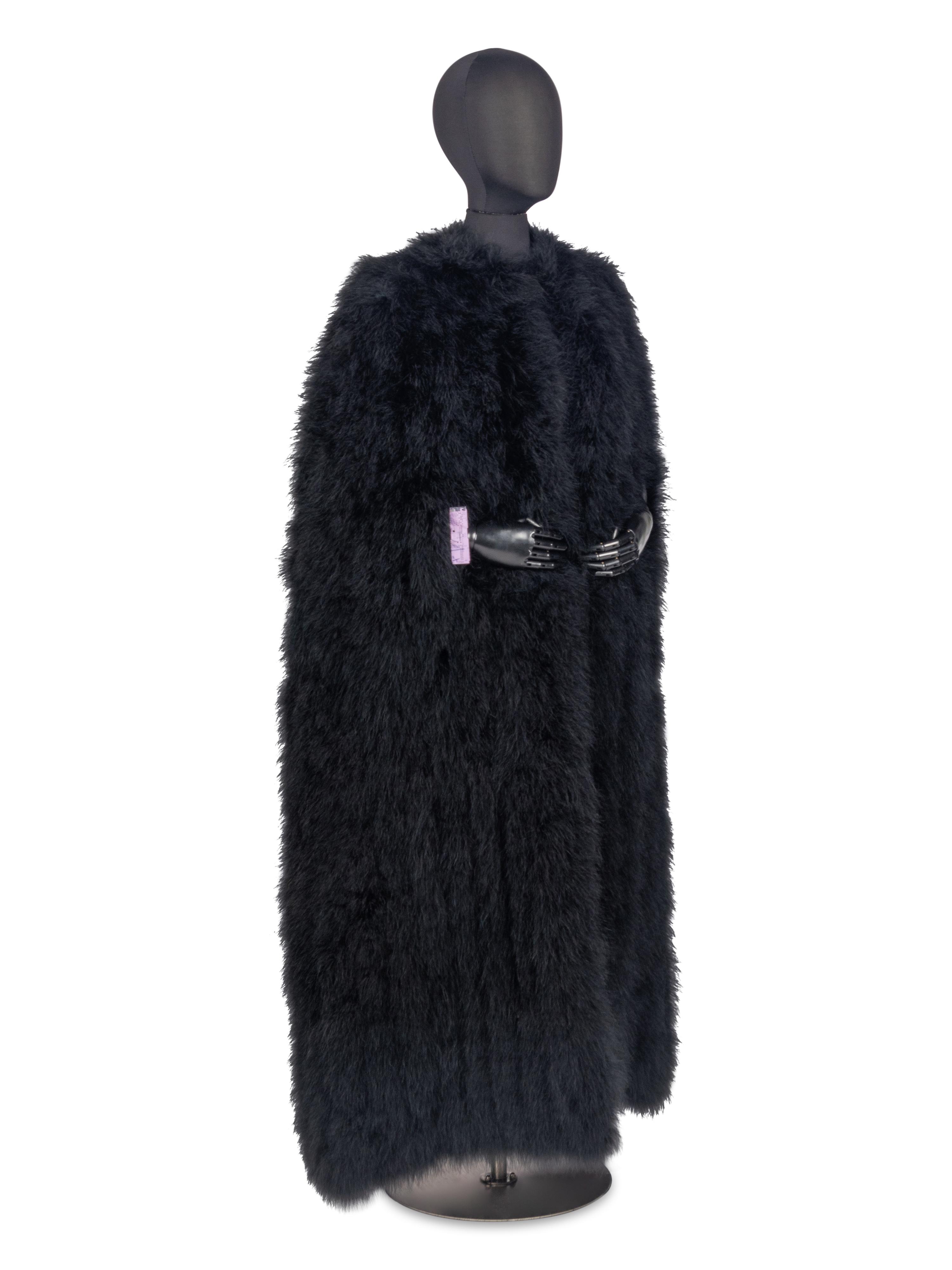 Saint Laurent Rive Gauche Feather Cape