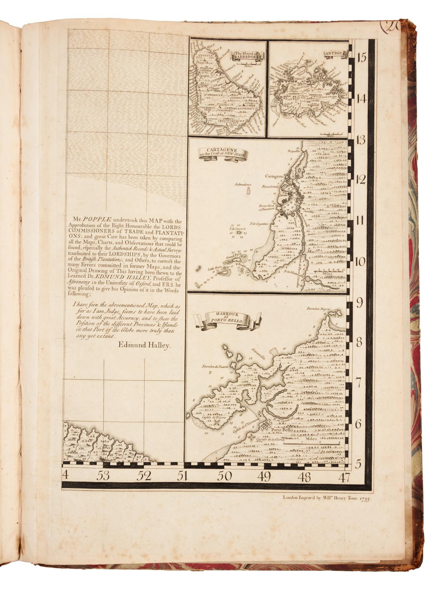 POPPLE, Henry. A Map of the British Empire in America with the French and Spanish settlements adjacent thereto . London, 1733 [ca 1735]