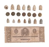 [MILITARIA]. Large collection of excavated relics, many from Civil War battlefields.