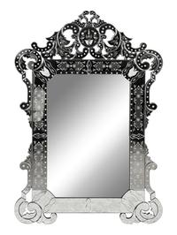 A Venetian Style Etched Glass Framed Rectangular Mirror — 20TH/21ST CENTURY